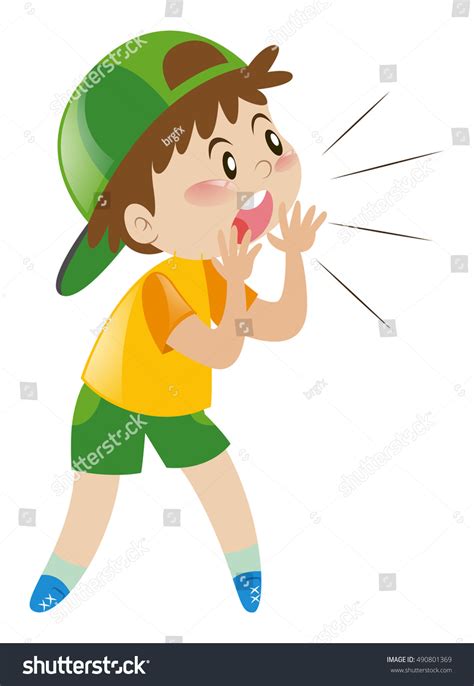 clipart  person shouting hey