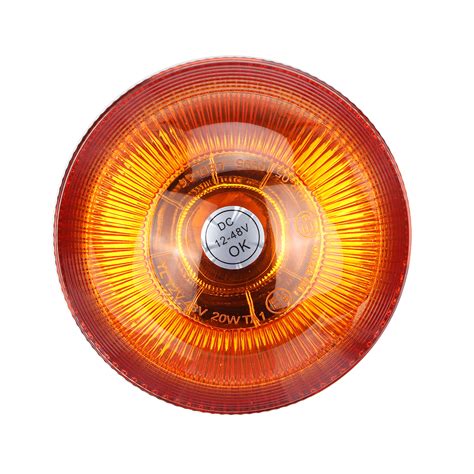 12 24V Pointed LED Warning Light 4 Flashing Amber Beacon Flexible Din