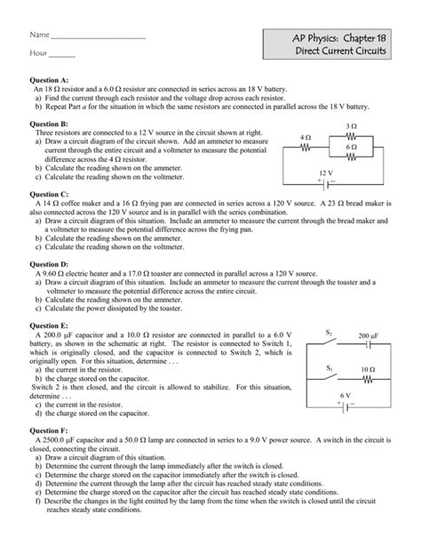 Ap Physics Chapter Direct Current Circuits