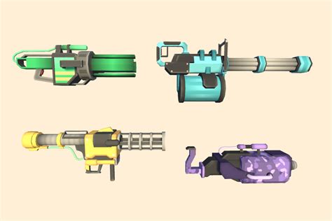 Low Poly Sci Fi Weapon Pack