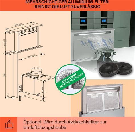 Klarstein Royal Flush Eco Dunstabzugshaube Cm Ab