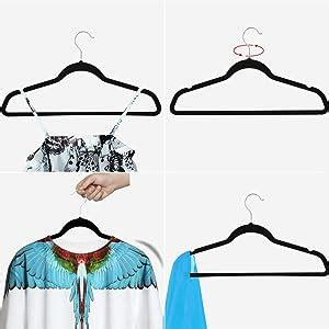 Amazon Yaheetech Non Slip Velvet Hangers Heavy Duty Flocked