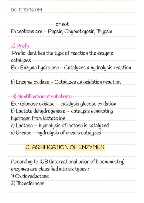 Biochemistry Enzymology Lecture Notes 6