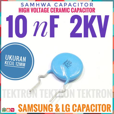 Jual Samhwa 10nF 2KV Ceramic Capacitor 103 2000V Keramik High Voltage