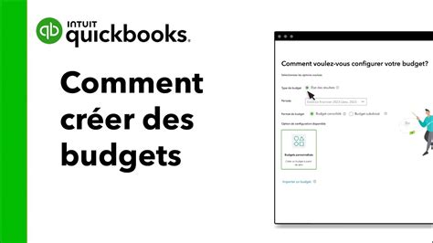 Comment créer des budgets dans QuickBooks en ligne YouTube