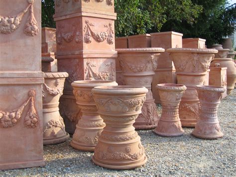 Container Planting Dirt Simple Italian Terra Cotta Pots Pottery