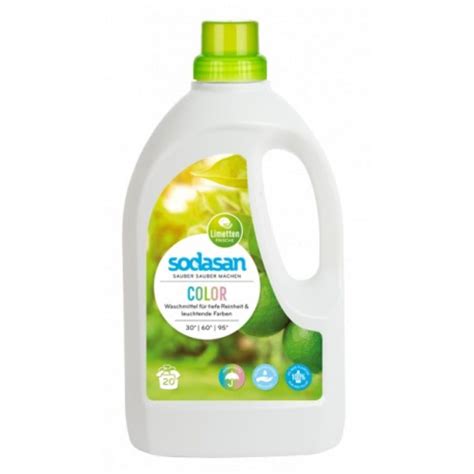 Detergent Bio Lichid Rufe Albe Si Color Lime 1 5 L Sodasan EMAG Ro