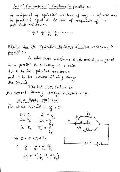 Electricity Handwritten Notes For Class 10 Science Science Notes Learn Physics Physics Notes