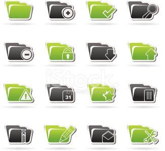 Different Kind Of Folder Icons Stock Vector | Royalty-Free | FreeImages