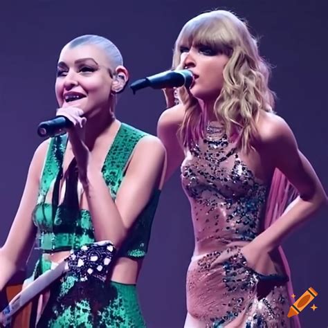 Taylor Swift And Sinead Oconnor Performing A Heartfelt Duet On Craiyon