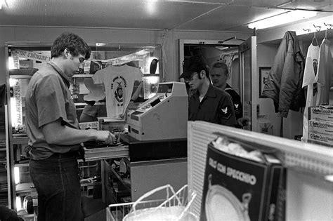 A View Of The Ship S Store Aboard The Destroyer USS JOHN HANCOCK DD