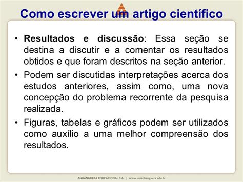 Resultados E Discussão De Um Artigo Exemplo Vários Exemplos