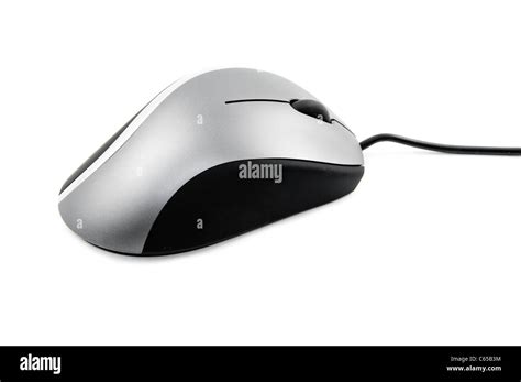 gray mouse isolated  white stock photo alamy