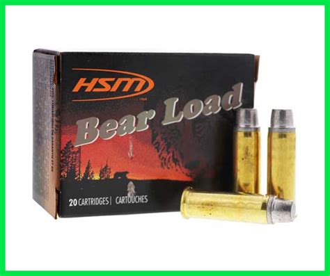 Hsm Bear Load Hard Cast Handgun Ammunition 45 Colt 325gr Wfn Gas Check