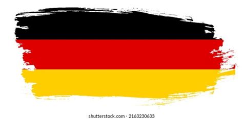 Flag Federal Republic Germany Brush Stroke Stock Vector Royalty Free