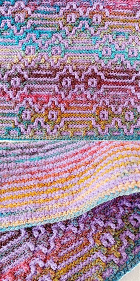 Beautiful Colorful Mosaic Crochet Blankets – 1001 Patterns Crotchet ...