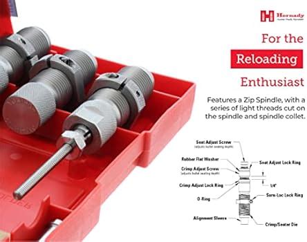 Hornady Reloading Dies Series II 3 Die Set Smooth Finish 9mm Luger/9x21 546515 Dies Sporting Goods