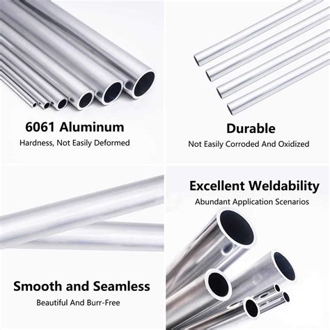 Tynulox 6061 Aluminum Tubing OD Seamless Aluminum Round Tube Wall X