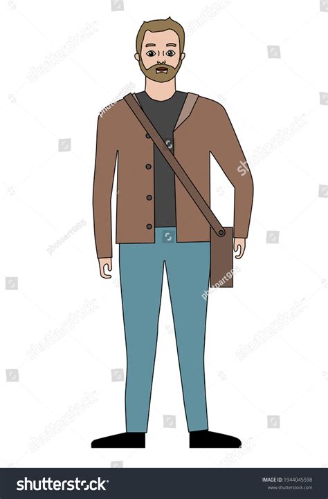 Man Standing Cartoon Character Isolated Vector Stock Vector (Royalty ...