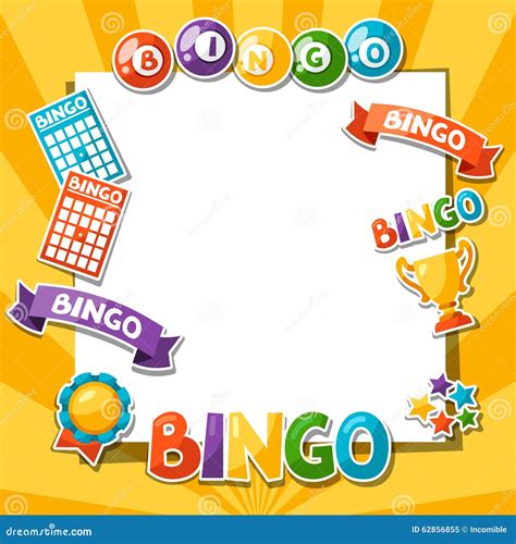 Bingo Background With Balls And Cards. Vector Illustration. Cartoon ...