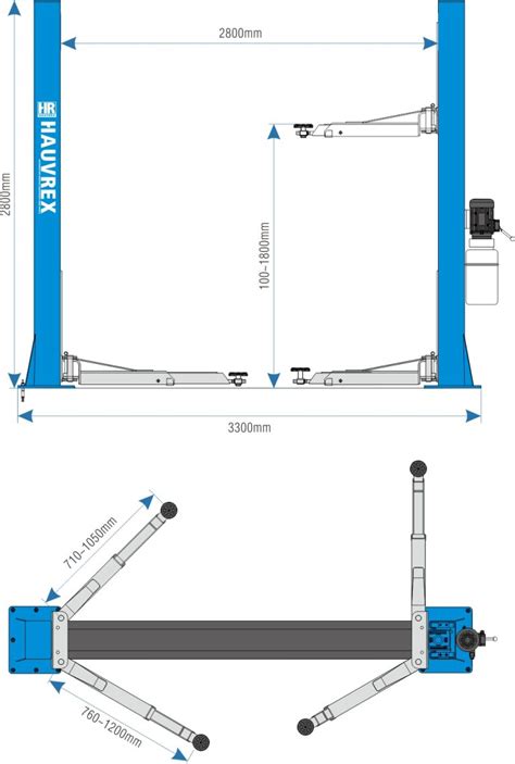 ELEVADOR 2 COLUMNAS HAUVREX 4000KG 220V MOD HTL2040 Maktools Cl