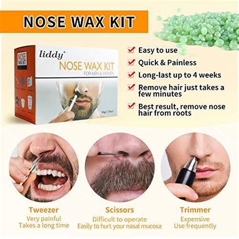 Nose Wax Nose Hair Wax Kit For Men And Women Nose Hair Removal Wax 50g Wax 20 Ebay