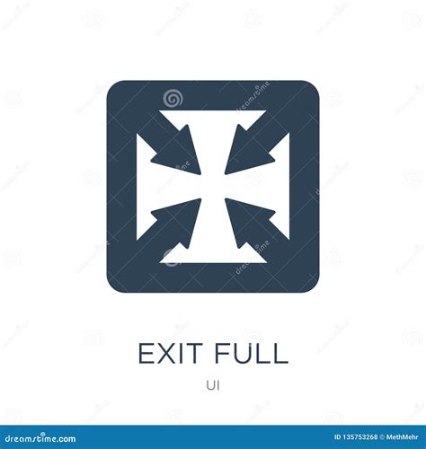 Exit Full Screen Arrows Icon In Trendy Design Style Exit Full Screen