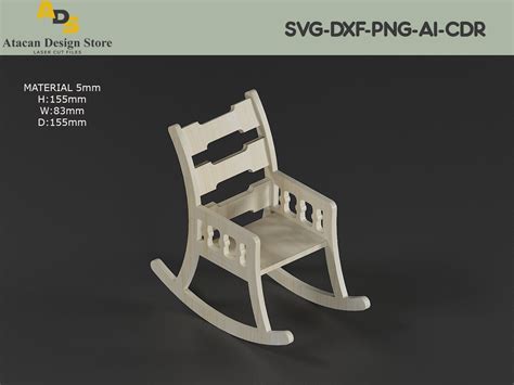 Rocking Chair Woodworking Plan Miniature Rocking Chair For Etsy