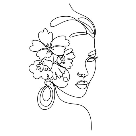 Minimalist Woman Face Illustration 19850948 Vector Art At Vecteezy