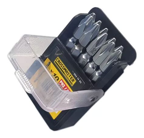 Set X 10 Puntas Atornillador Dobles Ph2 Y Plana 6 X 65mm