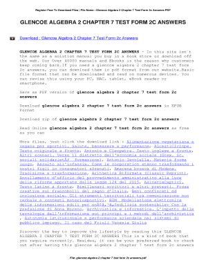 Glencoe Algebra 2 Answers Complete With Ease AirSlate SignNow