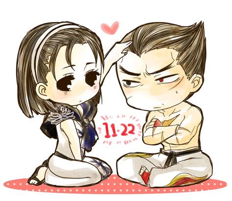 Mishima Kazuya And Kazama Jun Tekken Drawn By Mommorua Danbooru