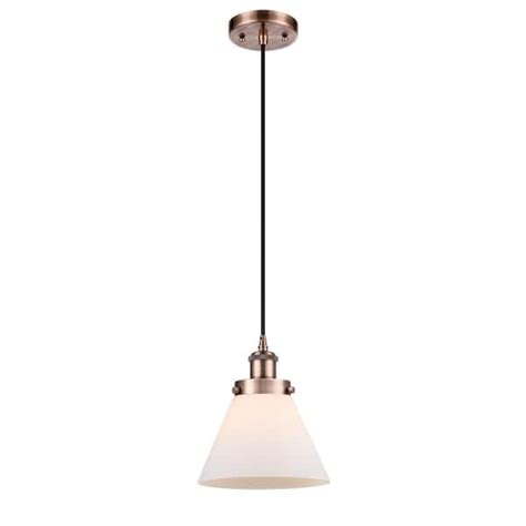 Innovations Cone Watt Light Antique Copper Shaded Mini Pendant