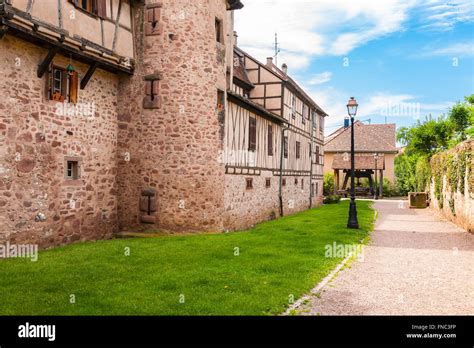 Fortified Town Wall Of Riquewihralsace France Stock Photo Alamy