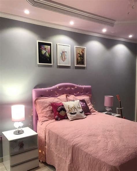 55 Fotos de Decoração de quarto feminino pequeno incríveis p inspirar