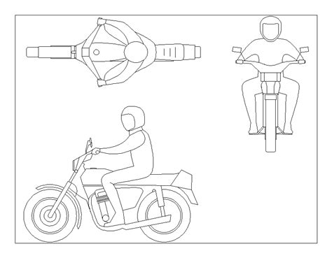 Motorcycle DWG Elevation For AutoCAD Designs CAD