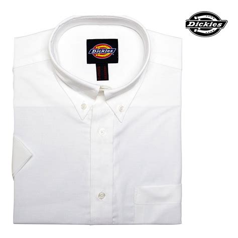 DICKIES Mens Short Sleeve Work Shirt Oxford Weave Casual SH64250 Rrp