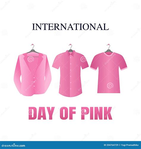 International Day of Pink Vector Illustration Stock Vector ...