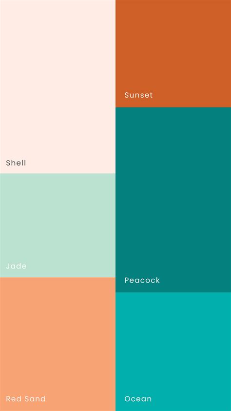 Teal Colour Palette For Summer With Orange Beach Colour Palette Water