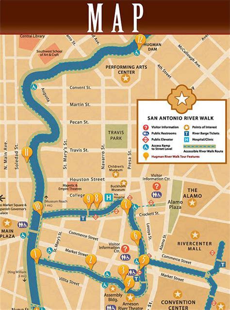 Riverwalk San Antonio Map Maps Database Source