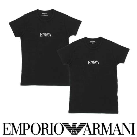 2枚セット Emporio Armani エンポリオ アルマーニ Tシャツ Stretch Cotton ストレッチコットン クルーネック