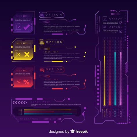 Free Vector Modern Futuristic Infographic Element Collection In 2024