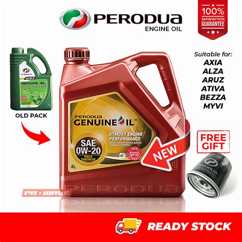 Free Shipping Perodua SAE 0W 20 0W20 Fully Synthetic Engine Oil 3L 3 5L