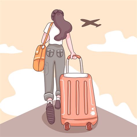 Teenager Traveler Cartoon Character Vector 2921612 Vector Art At Vecteezy