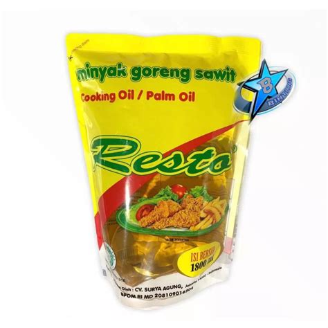 Jual Minyak Goreng Resto 1 8 Liter 1800 Ml Shopee Indonesia