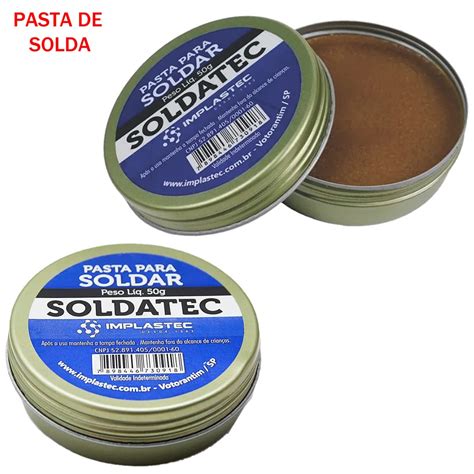 Pasta para Soldar não condutiva Soldatec 50g Lata Fluxo Shopee Brasil