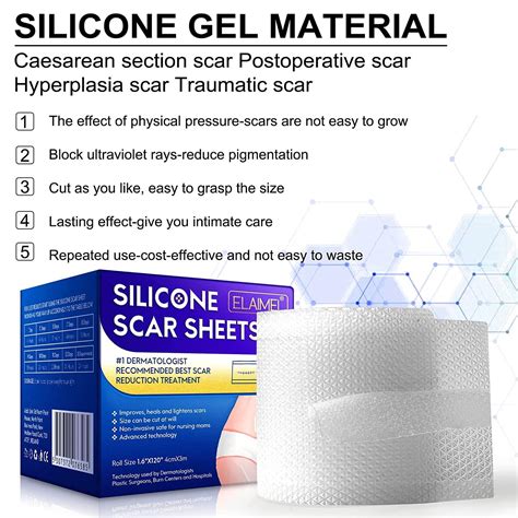 Silicone Scar Sheets 1 6x120 3m Clear Tape For Effective Scar Treatment Surgical C Section