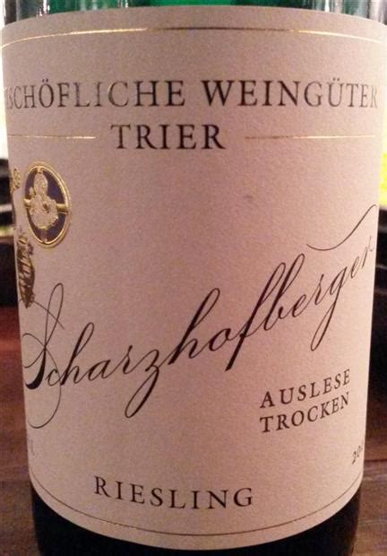 Bisch Fliche Weing Ter Trier Scharzhofberger Riesling Auslese