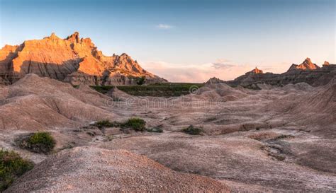 Sunset Over the Badlands of South Dakota Stock Image - Image of south ...