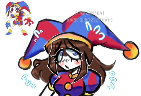 Pomni Fanart💙 ️ Cute Cartoon Drawings Cartoon Drawings Anime Drawings